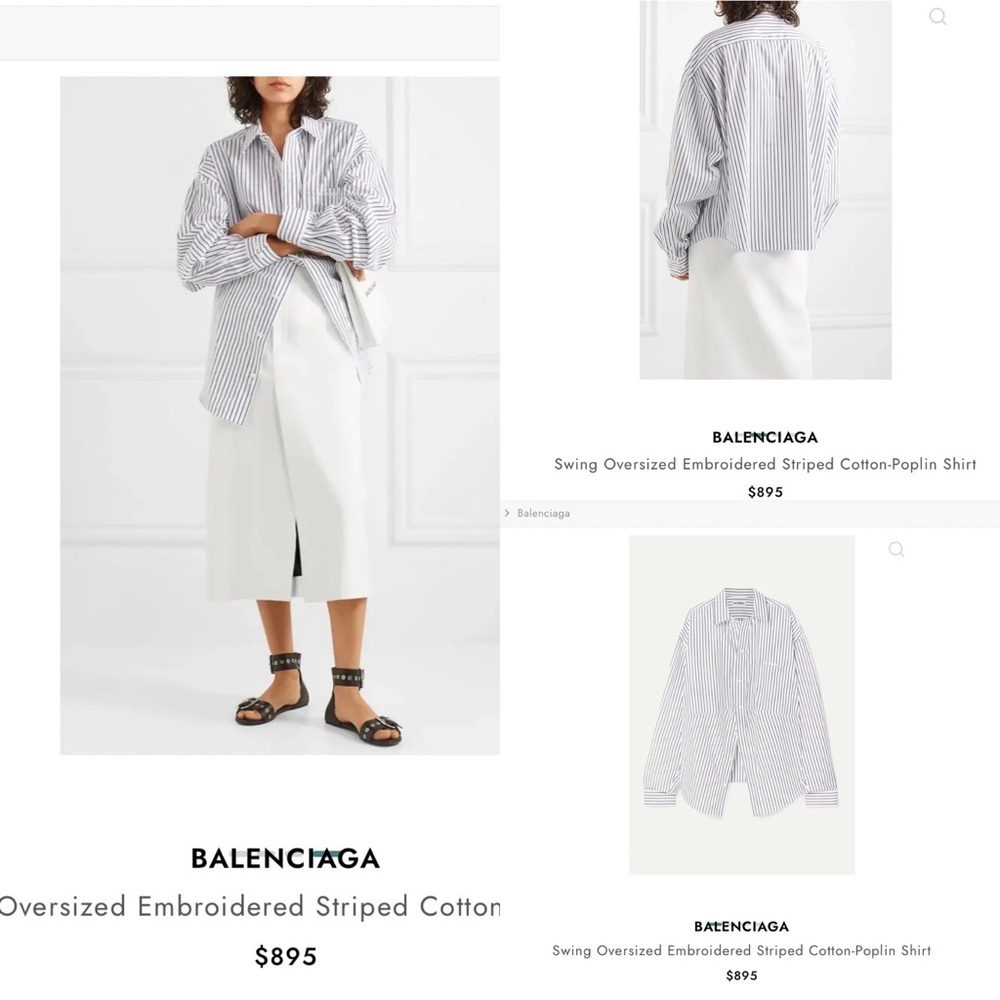 Balenciaga Shirt Blouse Button-Down Brand New with Tag 100% Authentic